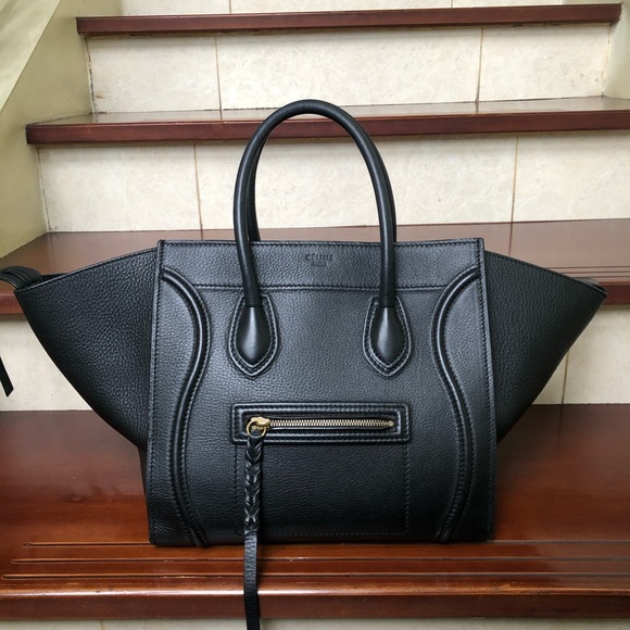 Celine Handbags - PENDING SALE Celine Medium Black Phantom Bag